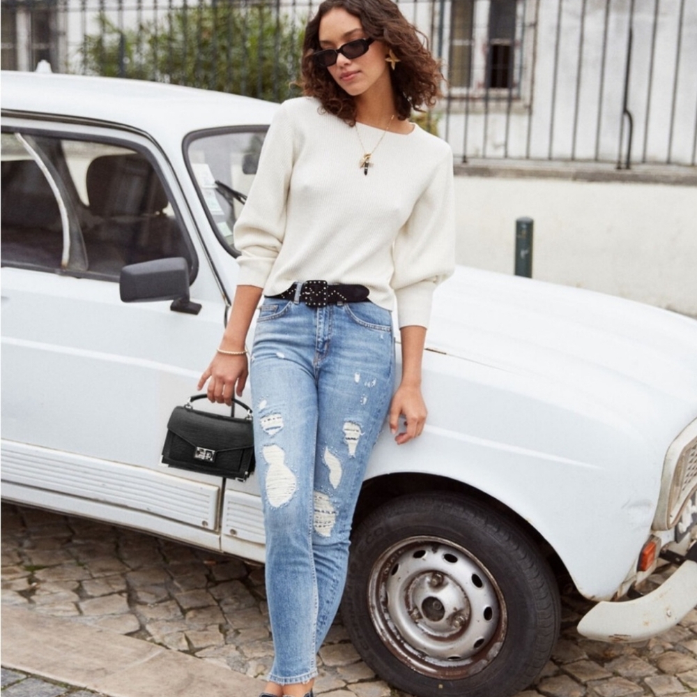 The Kooples Lizy Studded and Distressed Jeans NWT 27 $250